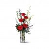 Red Roses and Dendrobiums
